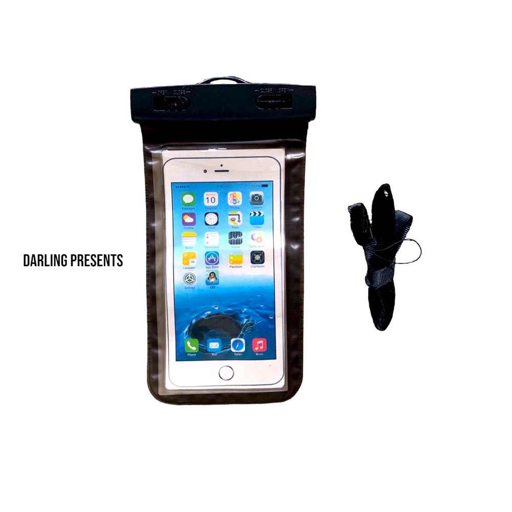 Universal Waterproof Phone Pouch Unisex Color Black Size 4 X 7